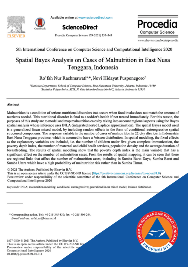 Spatial Bayes Analysis on Cases of Malnutrition in East Nusa Tenggara, Indonesia